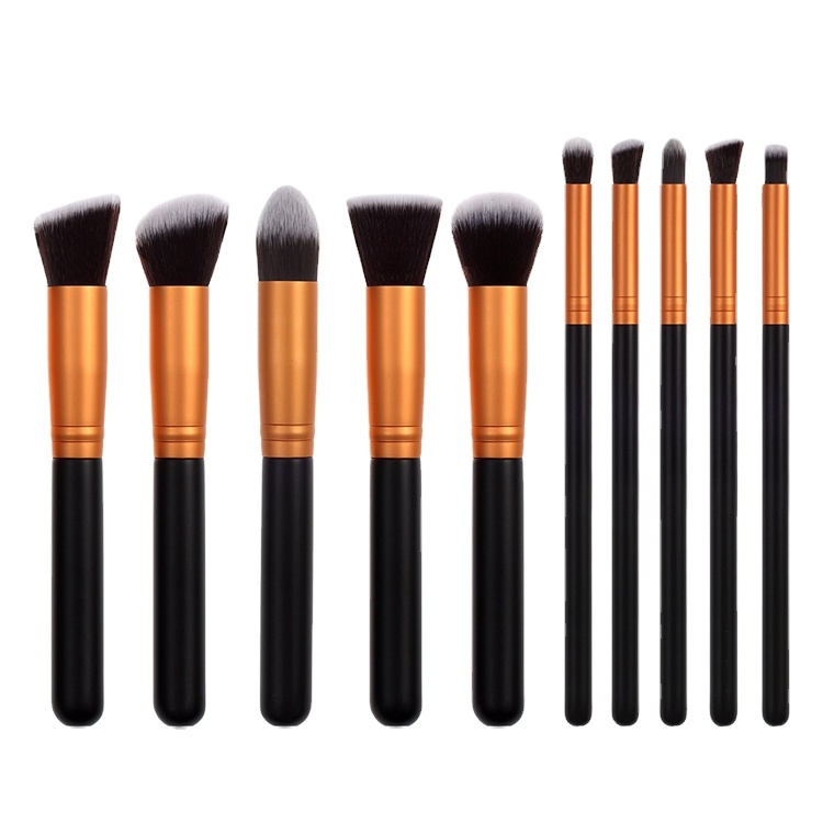 10pcs Professional Foundation Brush Kit Private Label Makeup Brush Set