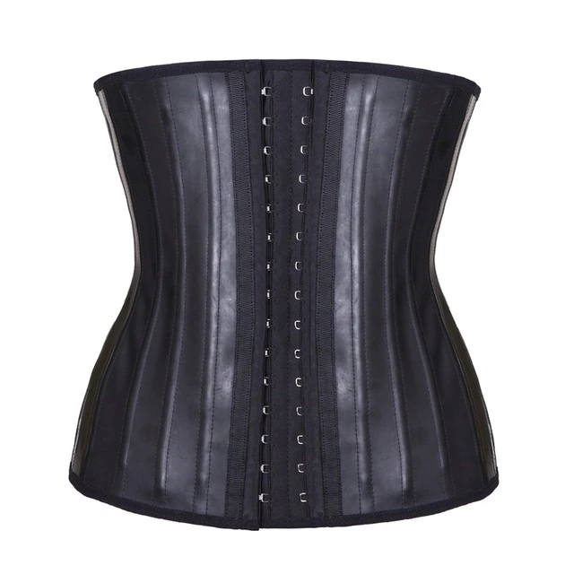 Customizable Steel Boned Women's Latex Waist Trainer Corset with Adjustable Strap
