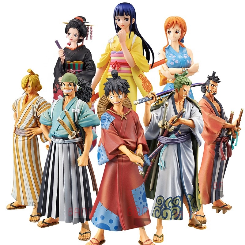 HWA 100217 Лидер продаж Аниме 4 вида стилей DXF One Piece рис Луффи Зоро Трафальгар Ло» из мультфильмов для костюмированной вечеринки по японскому аниме фигурка из ПВХ