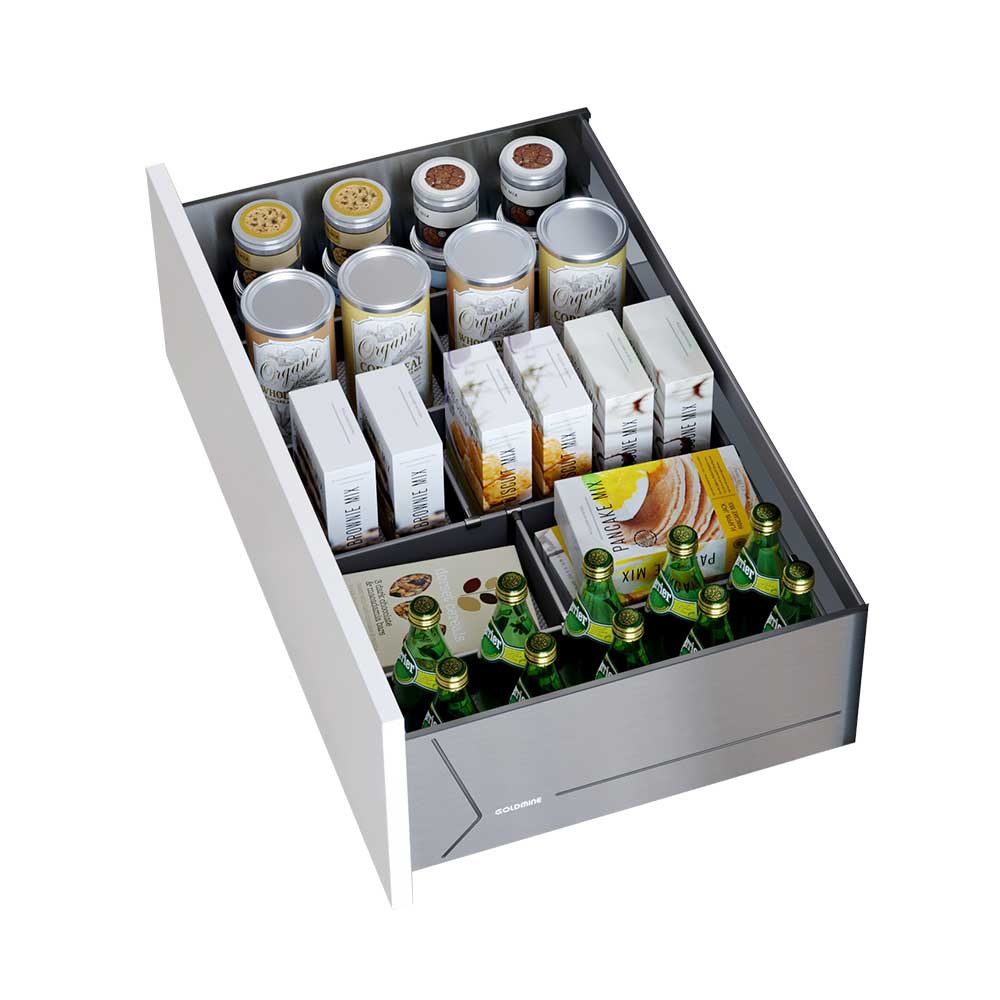 High-end изготовленный на заказ шкафы кухонные аксессуары 4 двухсторонняя Алюминиевая выдвижная полка Стеллаж для выставки товаров