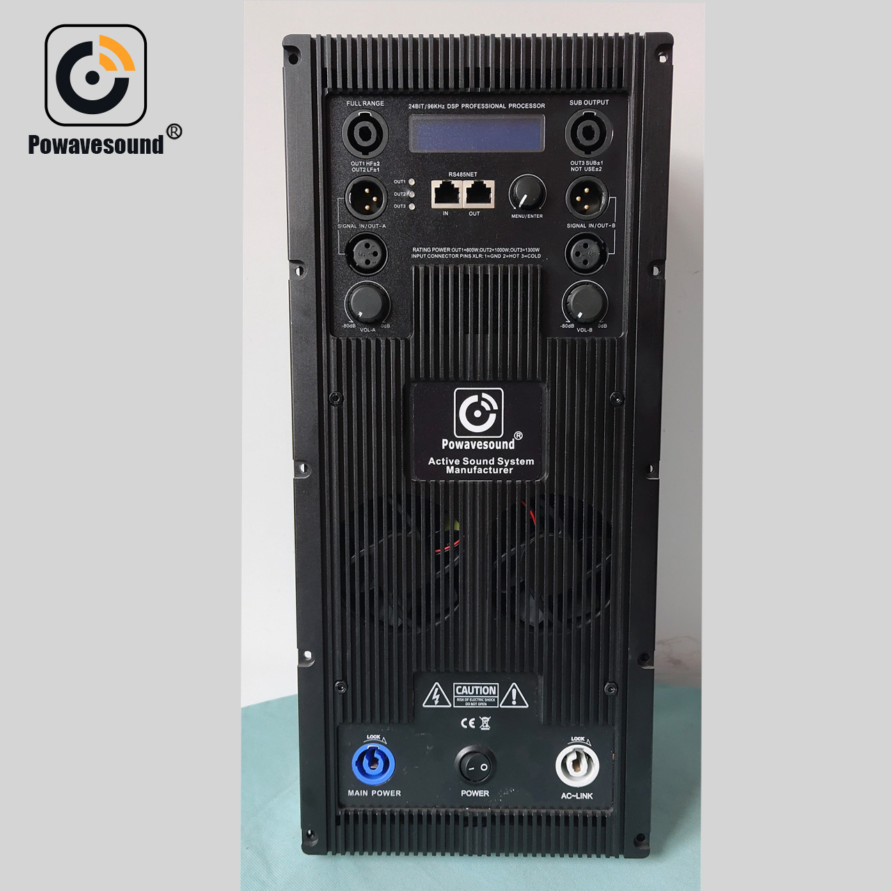 Усилитель Powavesound 3-way 2x1000 Вт + 3000 Вт, линейный массив, модуль усилителя сабвуфера класса D с аудио процессором DSP