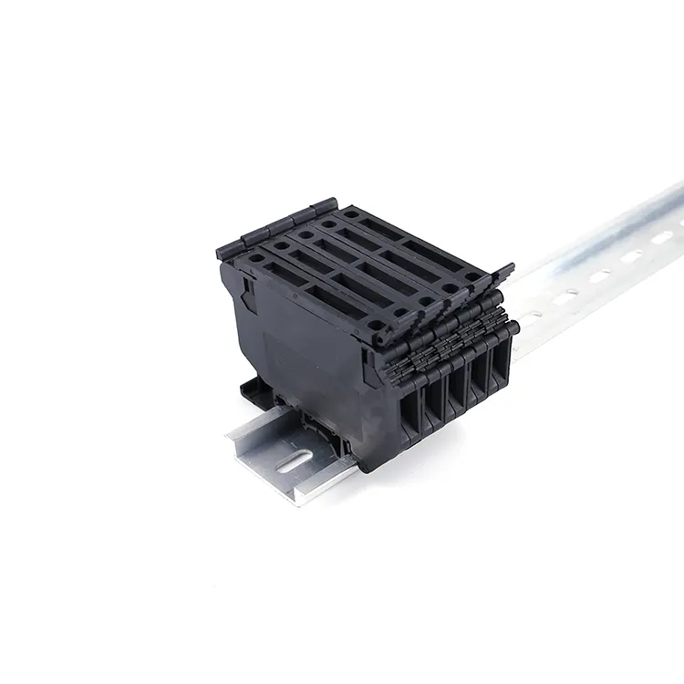 JUK 5-HESILED Black 220V 24-12 AWG 0.2-4mm Lever Feed Through Screw Type Panel Mounted fuse with led din DIN Rail Terminal Block
