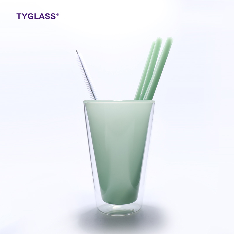 colored straight glass straw