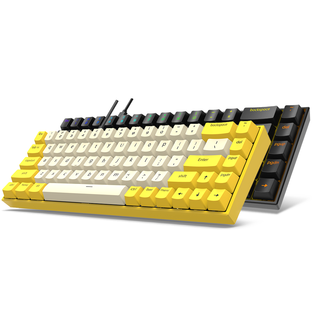 Лидер продаж, бесплатные образцы игровых клавиатур 60%, беспроводная RGB клавиатура, механический синий переключатель