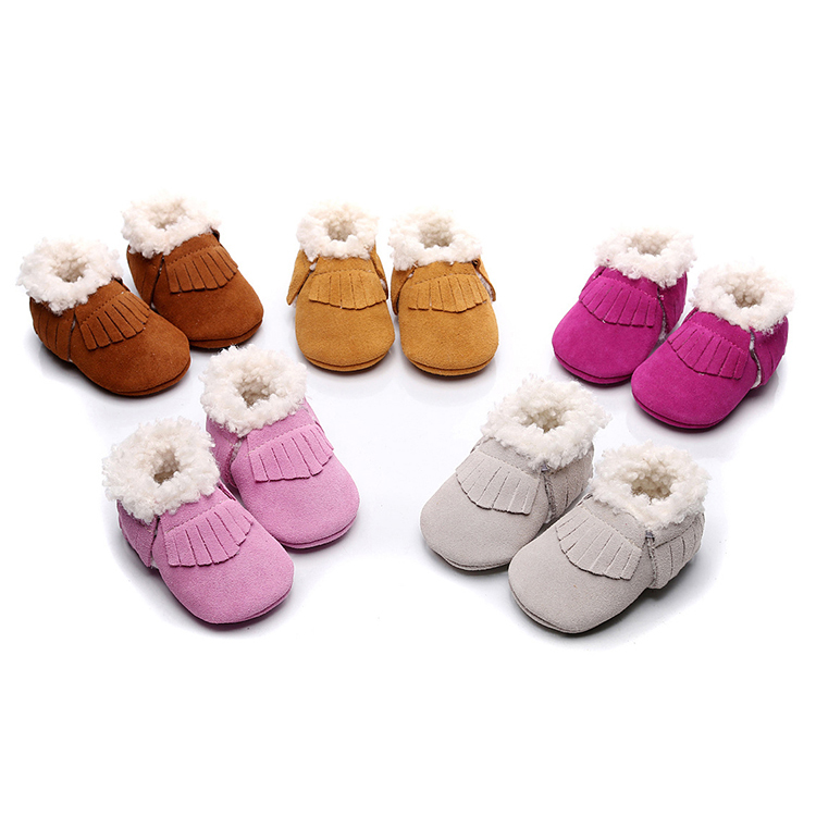 New Unisex Soft Sole Tassels Crib Moccasins Loafers Casual Toddler Shoes Baby Boots