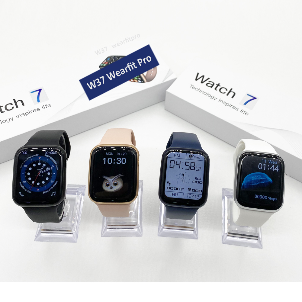 2021 Smartwatch W37 сердечного ритма продукта 1,75 дюймовым экраном IP68 водонепроницаемый Sleep Monitor поддержка bt-звонка Спорт Фитнес спортивные часы
