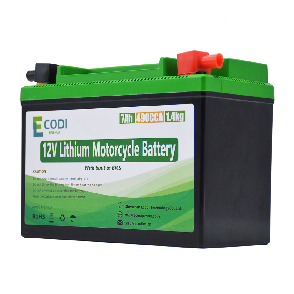 ECODI China factory direct sale best price 12v 2Ah 4Ah 5Ah 7Ah 10Ah motorcycle starting lithium starter battery for motor bike