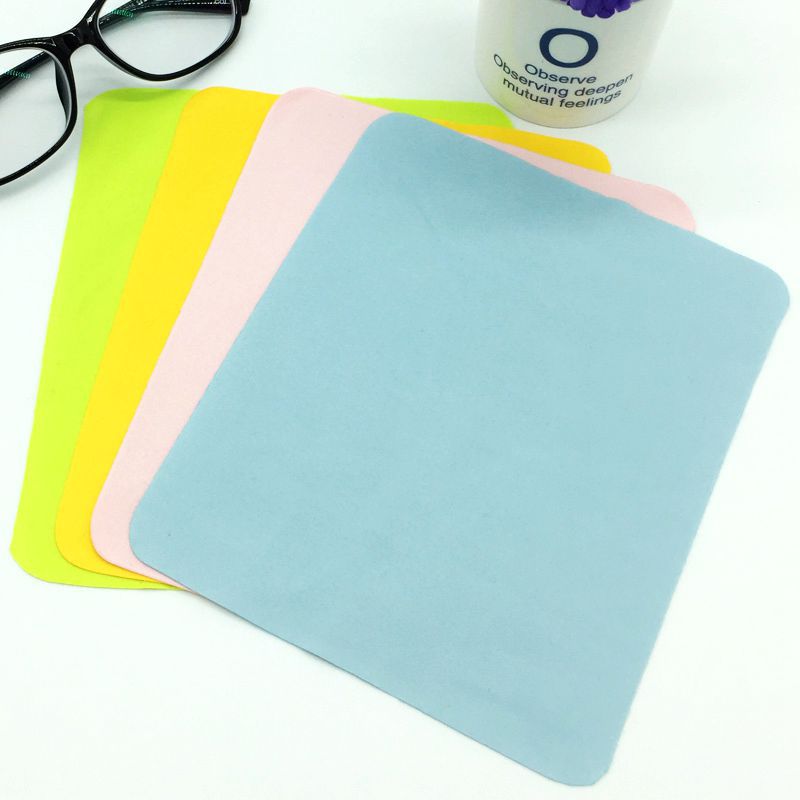 wholesale suede chamois custom Print sunglasses cloth microfiber jewelry cleaning cloth for eyeglassses with logo