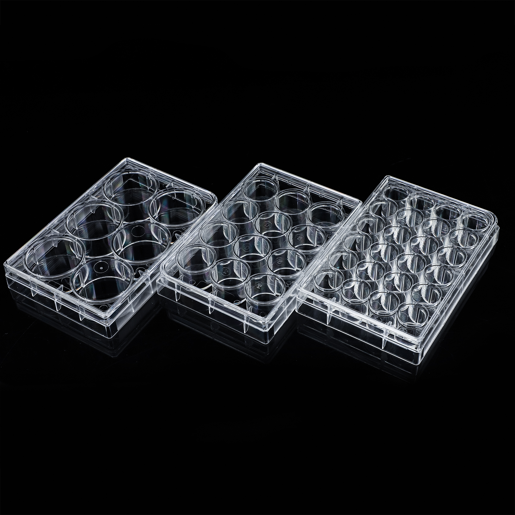 Plastic Cell Culture Plate 6 well 12 well 24 well 96 well with High Clarity