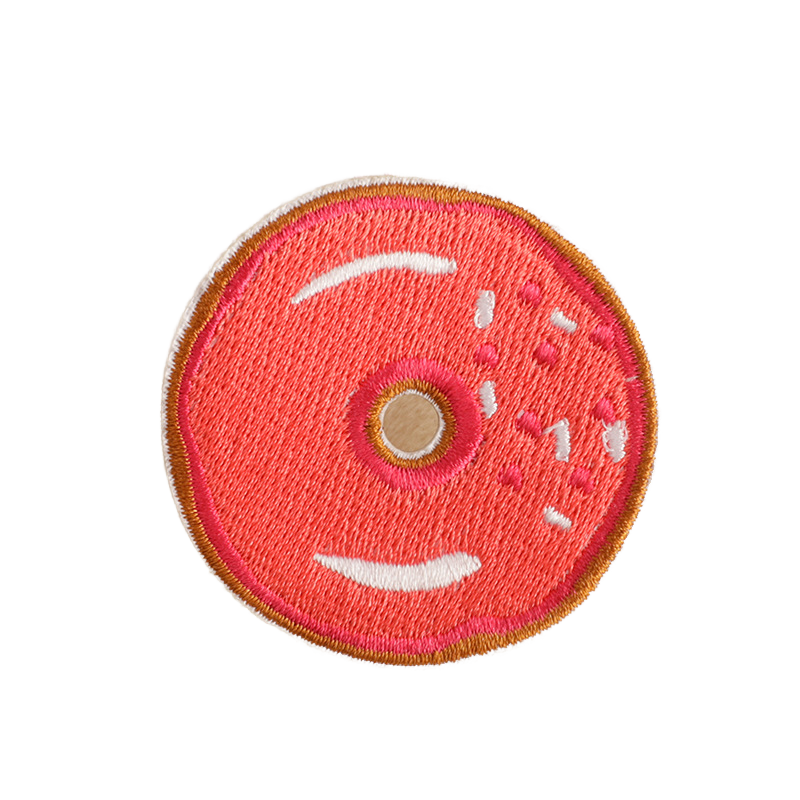 Computer embroidery mark original embroidery cartoon donut self-adhesive down jacket patch patch accessories cloth