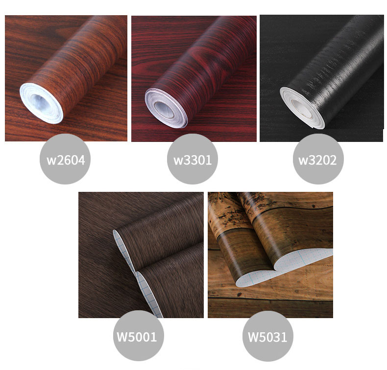 Deepeel WDD001 45cmx10m Wood Grain 3D Wallpaper for Walls DIY Home Decoration PVC Self Adhesive Wallpaper Sticker