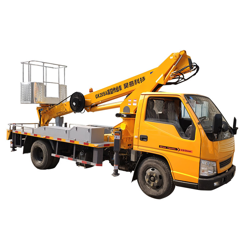 23m telescopic boom aerial platfom truck big operation cage for sale