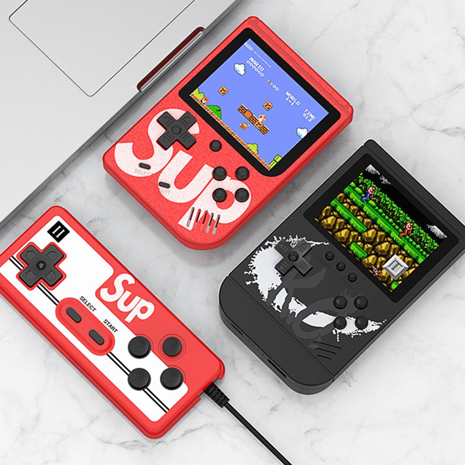 Мини 3-дюймовый HD andheld SUP предварительно игровых консолей подарок для детей Встроенный 400 в 1 портативный чехол для телефона в виде ретро-игровой консоли
