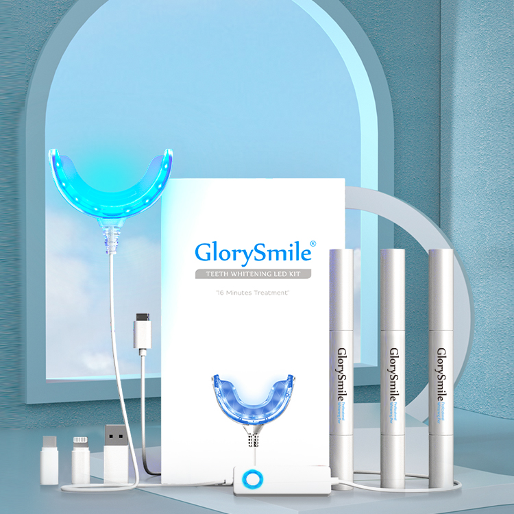 Wholesale Home Teeth Whitener Smartphone USB Led Light Kits Private Logo Teeth Whitening Kit At Home