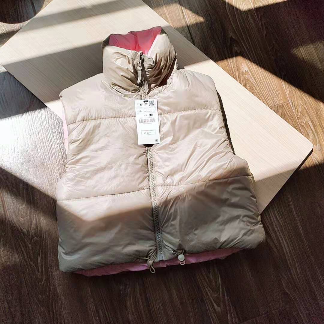 Wholesale 2022 Solid Color Sleeveless Zipper Winter Puffer Vest Jacket Women