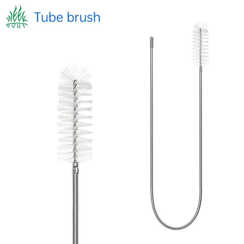 Stainless Steel Nylon Hose Brush Pipe Cleaners Tube Straw Cleaning Brush U-Shape Flexible Drain Brush Aquarium Maintenance Tool