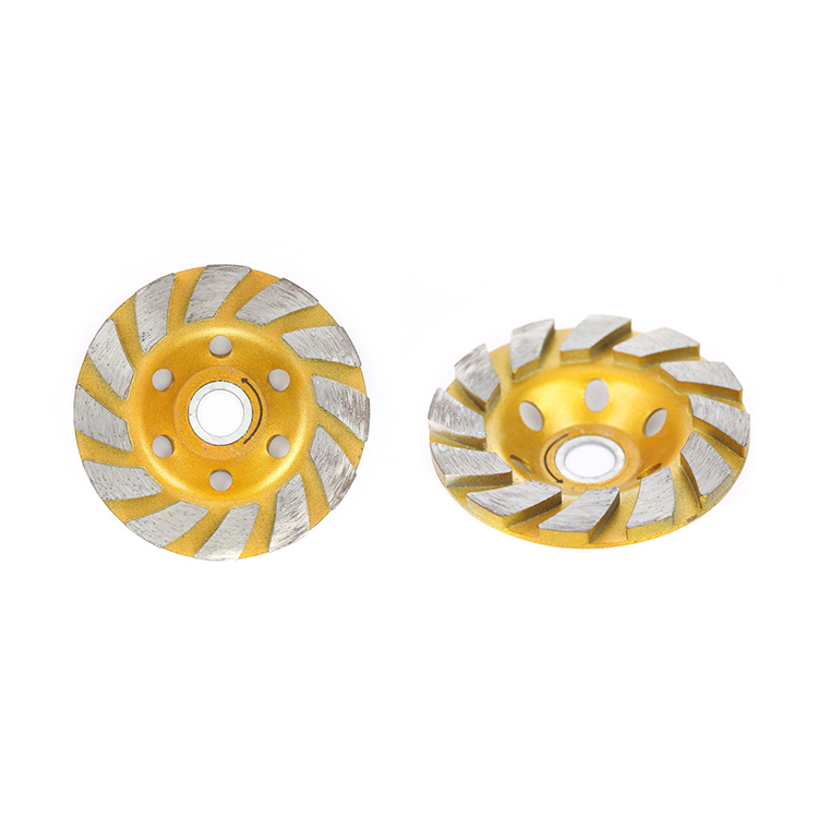 High Quality Double Row Segments Abrasive Turbo Wave Sandstone Porcelain Cup Cnc Diamond Grinding Wheel 105mm