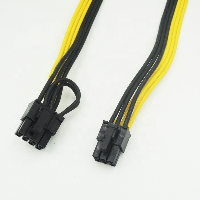 PCI E 6 Pin к PCI-E 8 (6 + 2) Pin 1007 16AWG кабель адаптера питания для серверной машины для майнинга мощности 60 см