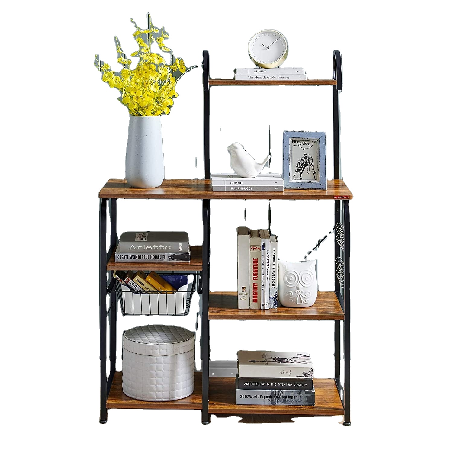 Vintage Kitchen Baker's Rack Utility Storage Shelf Microwave Stand for Spice Rack Organizer