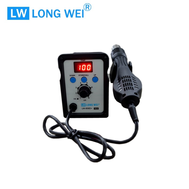 Цифровая электронная Тепловая пушка longwei LW858D + V3 220 В или 110 В 868D + v3 SMD паяльная станция + 3 насадки