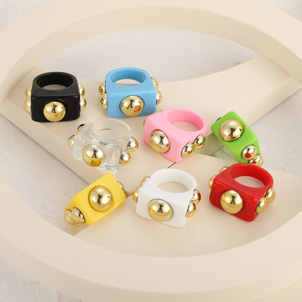 stainless steel bee ring gold