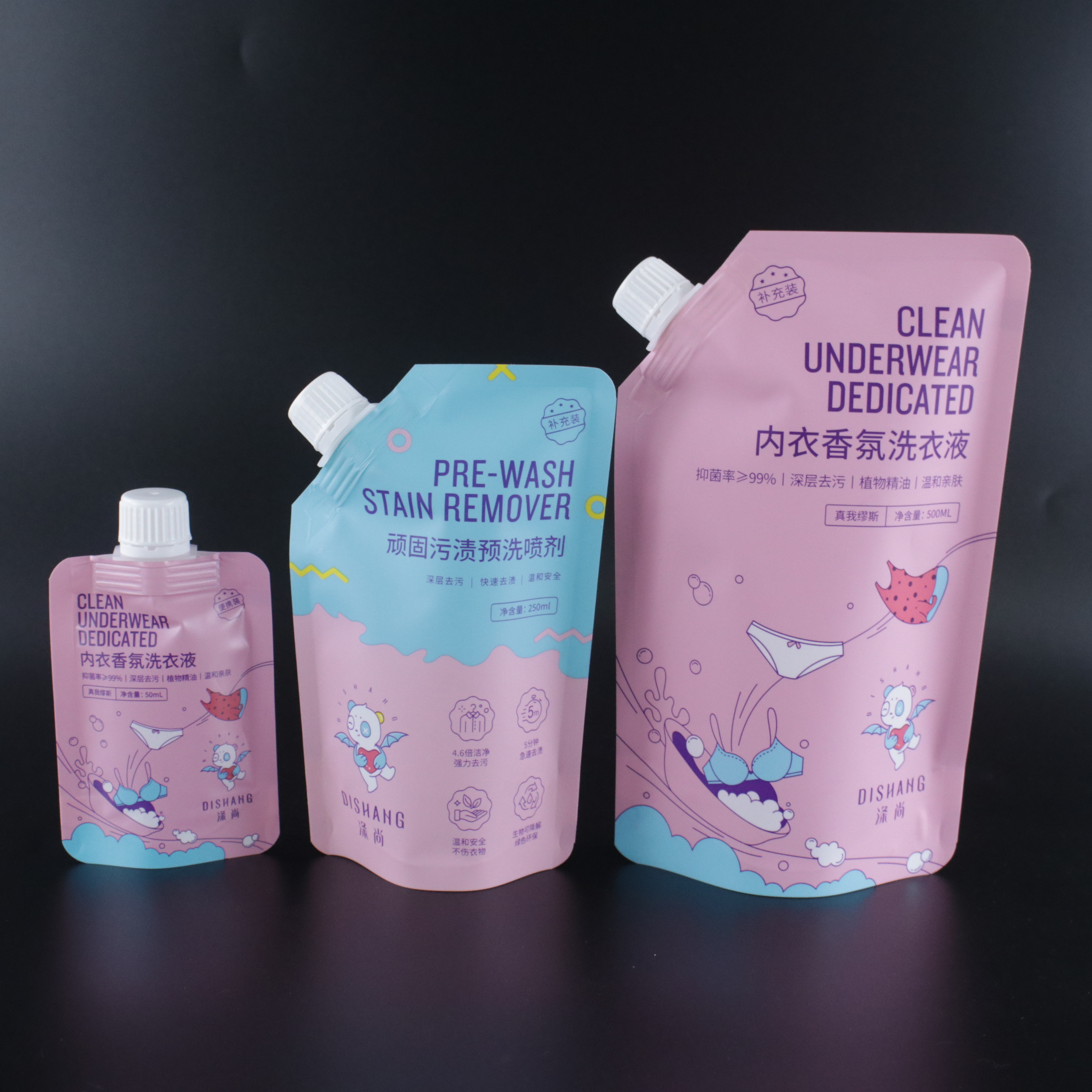 250ml 500mlSachet Doypack Stand Up Spout Pouch Drinks Bag Plastic Bag With Nozzle Spout packaging Doypack For Liquid