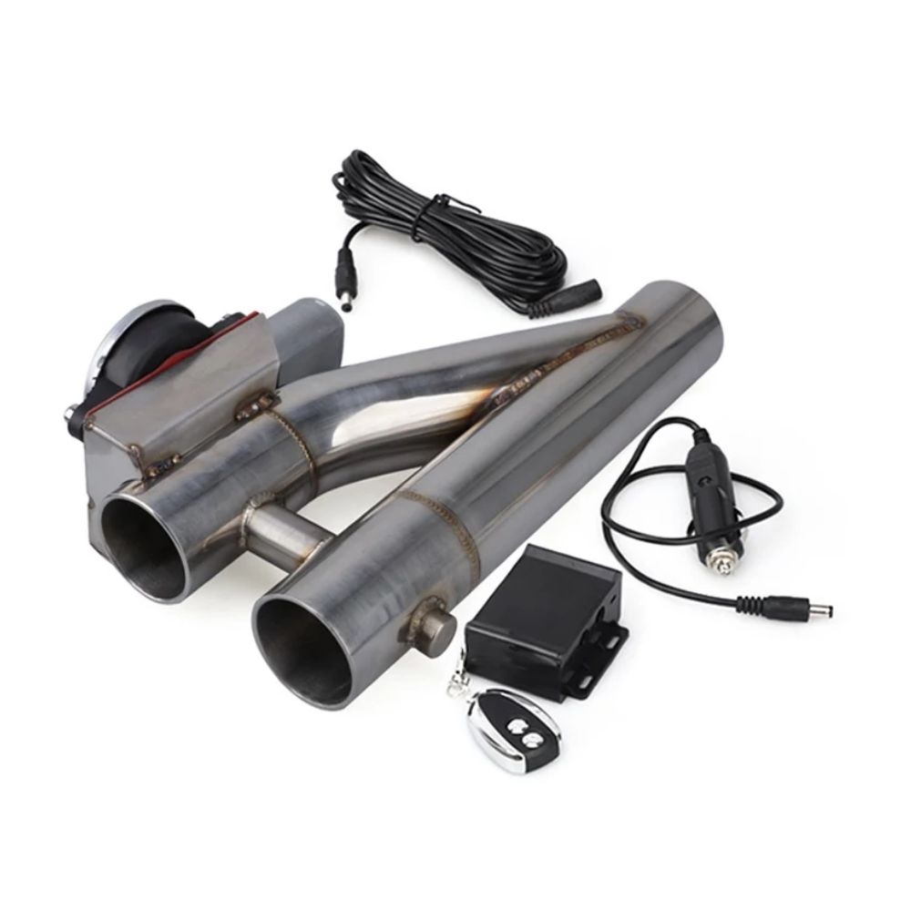 CNSPEED 2 ''2,5'' 3 дюйма удаленный контроль электрическая ось Y трубы вырез трубы с жгутом проводов выхлопной двойной клапан