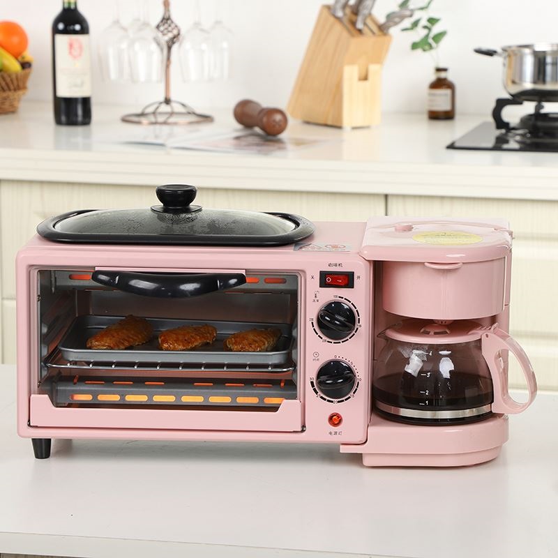 Plastic Fast Cooking Fry Eggs Automatic 3 In 1 Breakfast Maker With Top Grill