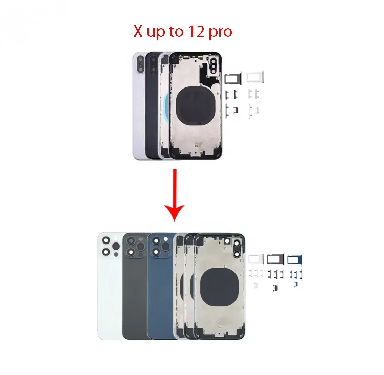 back housing convert for iphone housings, back glass housing for iphone x to 12 pro xr into 11 12 13