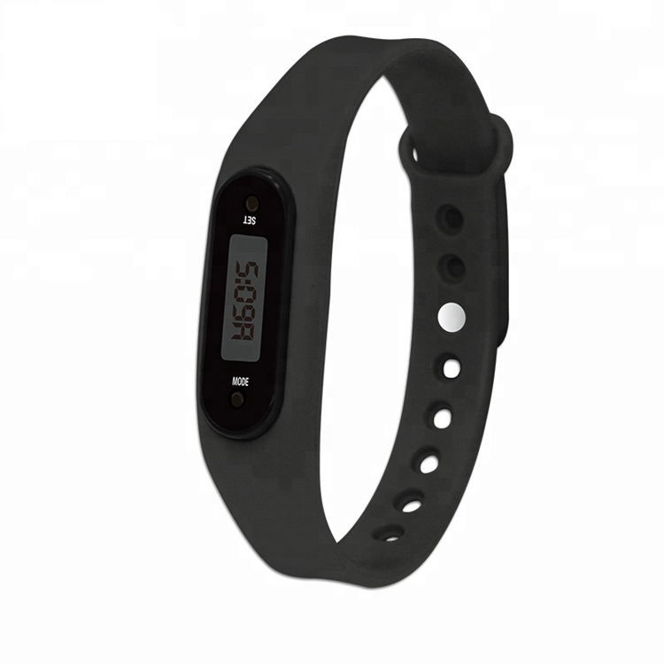 Pedometer Fitness Tracker Band Wristband Electronic Distance Calorie Time And Date Silicone Running Watch