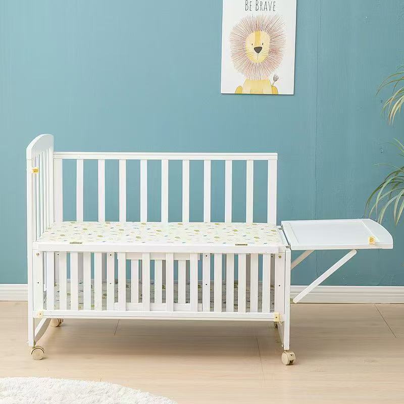 Eco-Friendly Solid Wood Kids' Bed Set Cartoon Wooden Cot and Furniture Baby-friendly Kids Crib