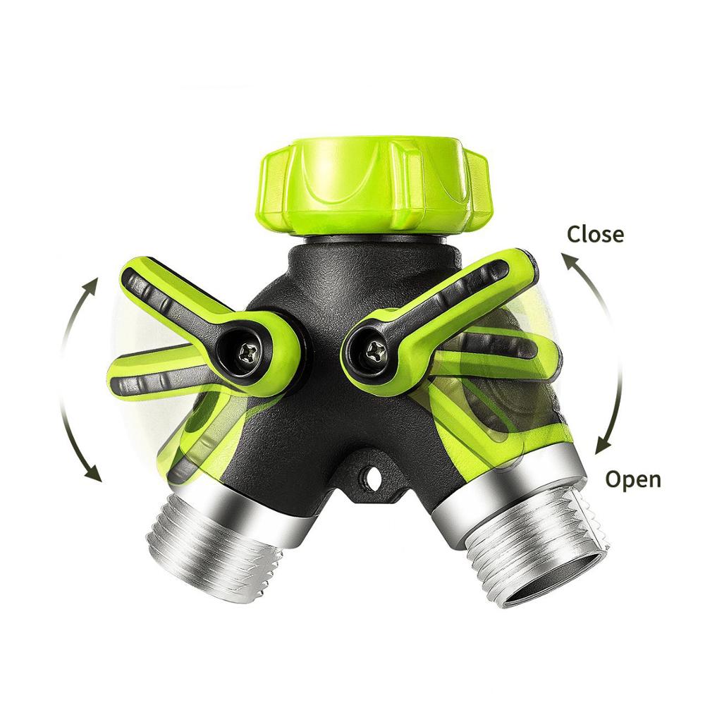 Высокое качество 3/4 "Водные магистрали из Желтой меди с фурнитурой 2 way hose splitter y-образный разъема Шланг для сада для полива и орошения