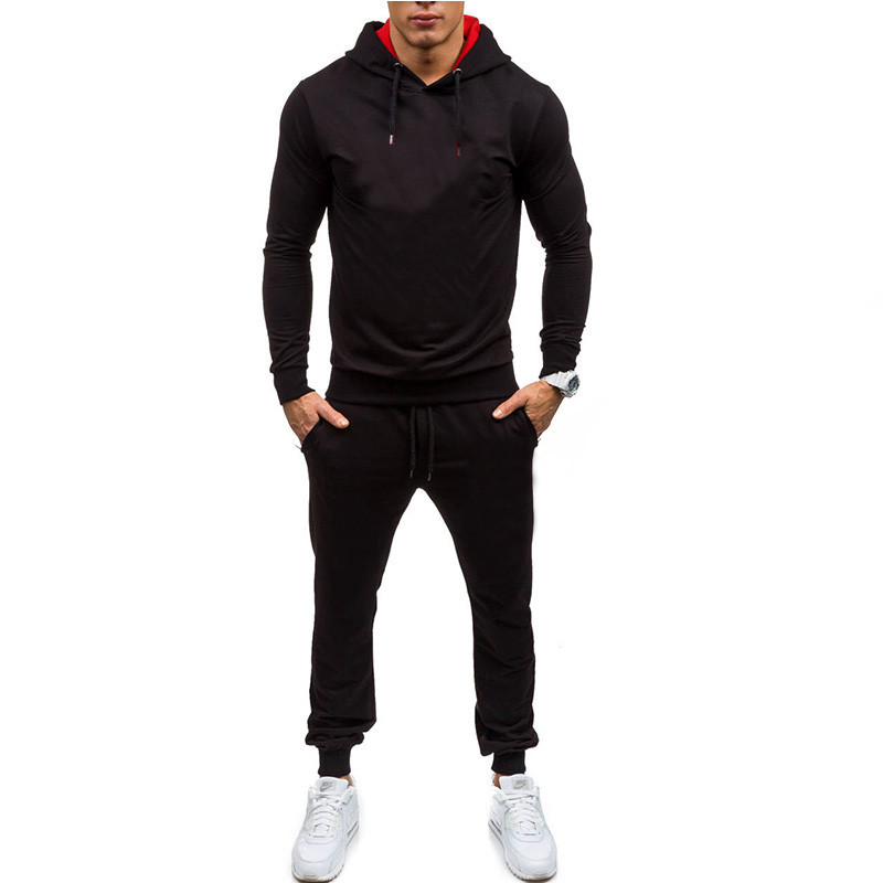 Oversized Pullover Plain Blank Gym Mens Hoodies Skinny Jogger Sets Men Tracksuit Crewneck Sweatshirt
