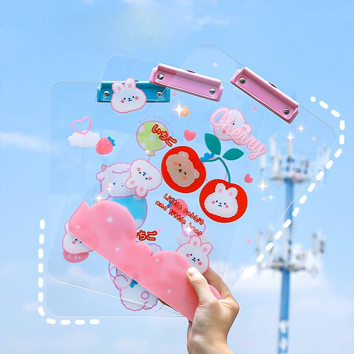 cute clip boards custom print transparent plastic acrylic drawing clipboards