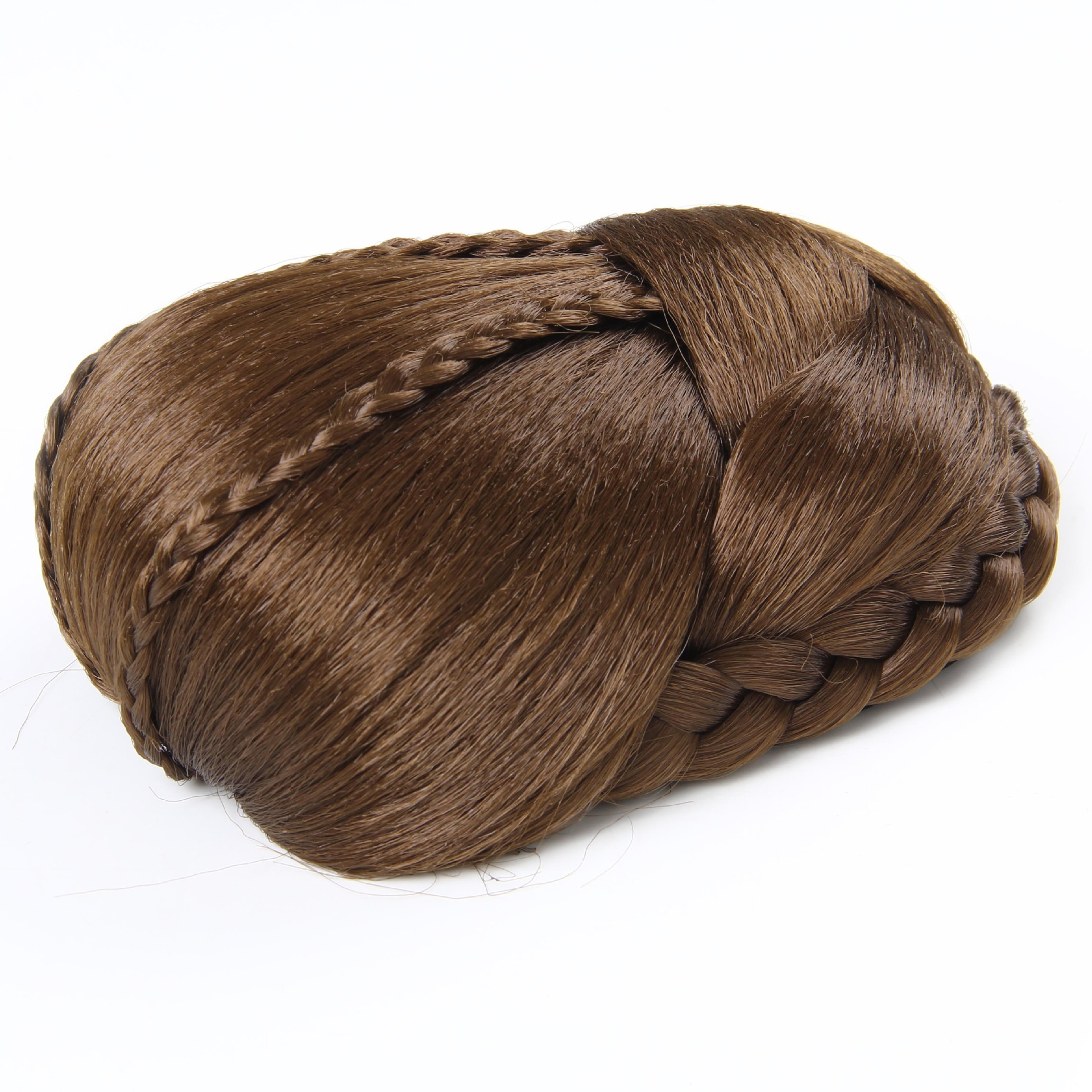 European and American popular braid bun white hair bag wig bun woman hair bun