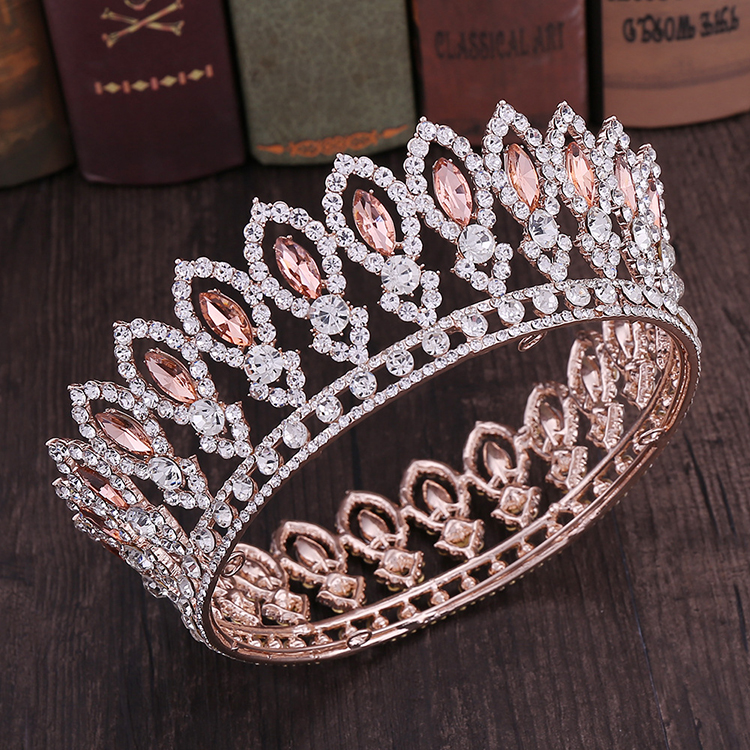 Wholesale Alloy Wedding Hair Jewelry Crowns Luxury Crystal Pageant Princess Queen Tiaras And Crowns
