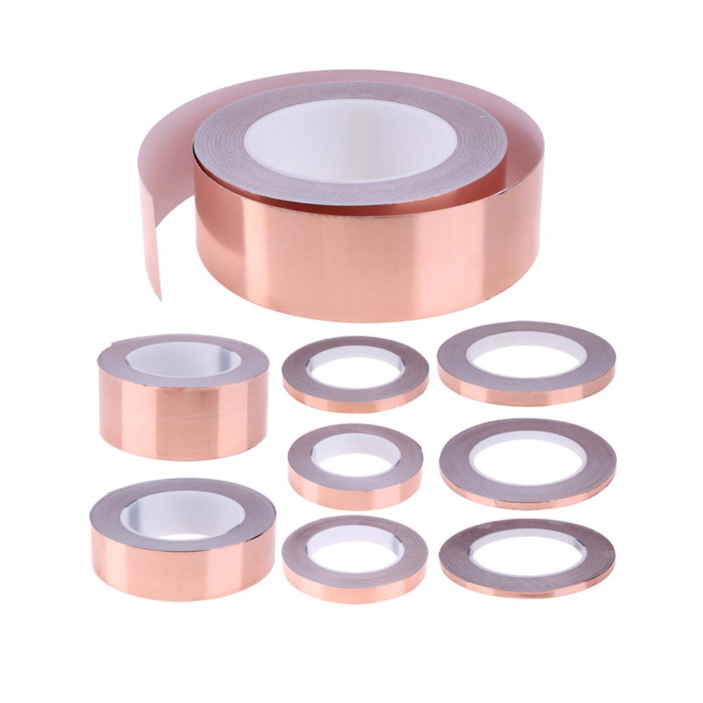 Single Conductive Adhesive Shielding Tape Slug Snail Paper Circuits Stained Glass Copper Foil Tape