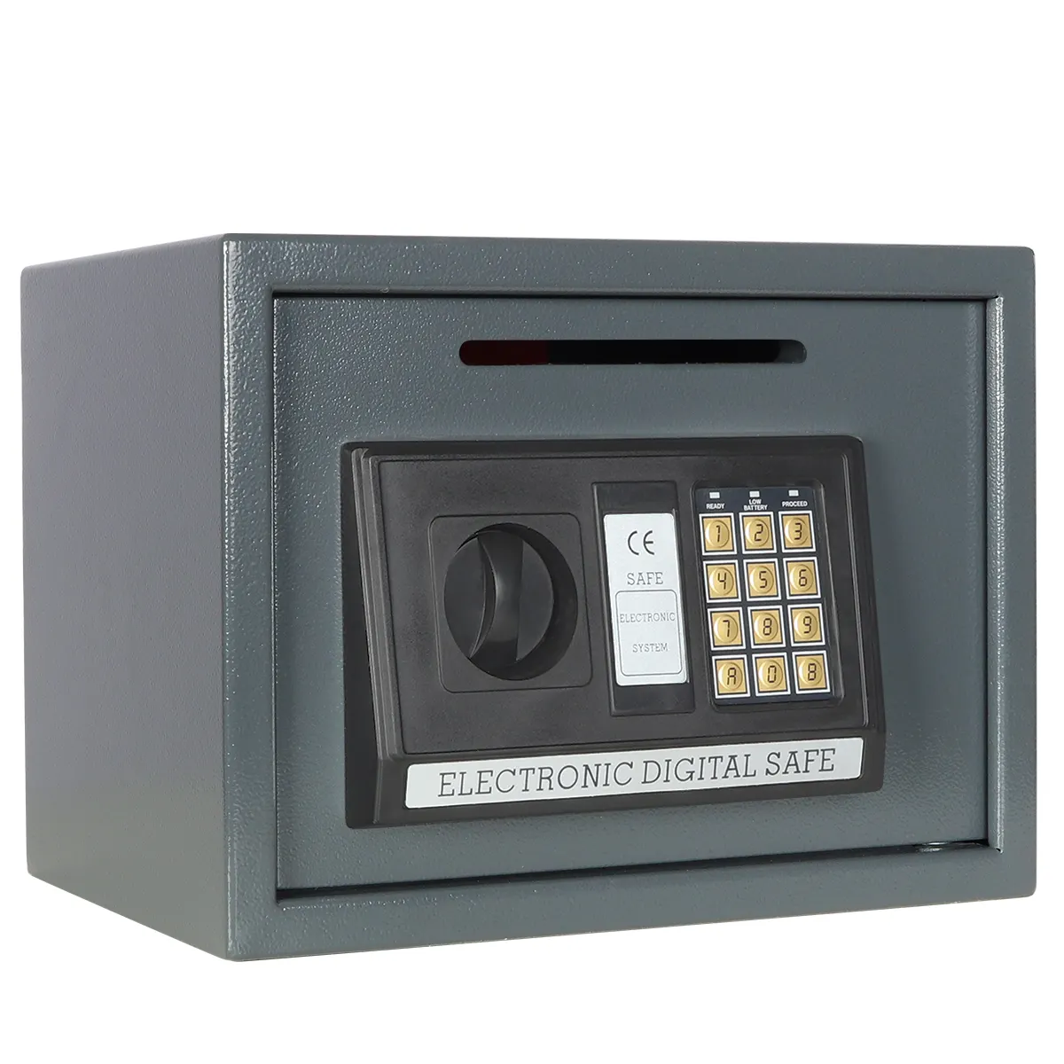 Medium electronic digital anti-theft drop deposit safe locker box with drop slot