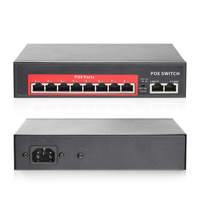 8-портовый коммутатор питания через Ethernet 10/100 Мбит/с Ethernet IEEE802.3af/на выход штекер коммутатор питания через Ethernet для системы безопасности и IP камера
