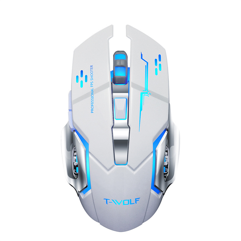 Thunder Wolf Q13 Wireless Gaming Mouse Optical Electroplating for PC Laptop Wired Mouse