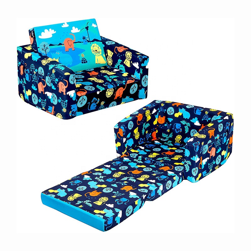 Multi-functional Folding Foam Couch Sleepover Flipout Futon Kids Sofa Bed Toddler Chair