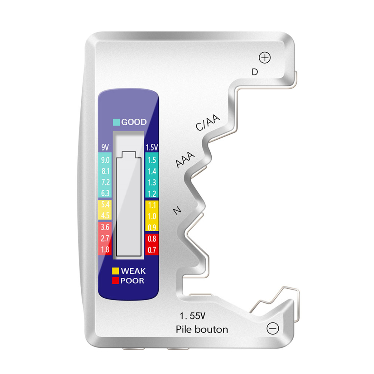 LCD Digital Battery tester battery C/AA/AAA/D/N/9V 6F22/1.55V button cell Battery Capacity Detector