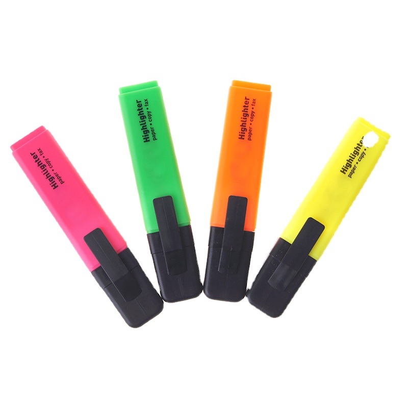 High quality fluorescent 4 colors custom highlighter marker pen