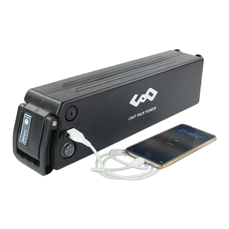 Hot selling silver fish plastic case ebike li-ion battery pack 36v 10ah