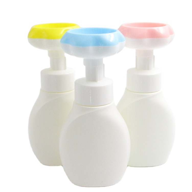 Empty 250ml 300ml Blue Pink Kid Plastic Hand Wash Sanitizer Liquid Soap Dispenser Cleanser Flower Foam Pump Bottles