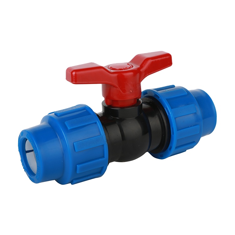 Irrigation valve pp/pvc compression quick connect valve for hdpe piping system valve