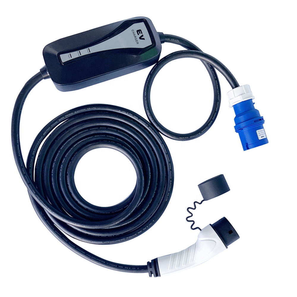 Портативный зарядный кабель IEC 62196 Тип 2 32A европейского стандарта 5 М AC EV