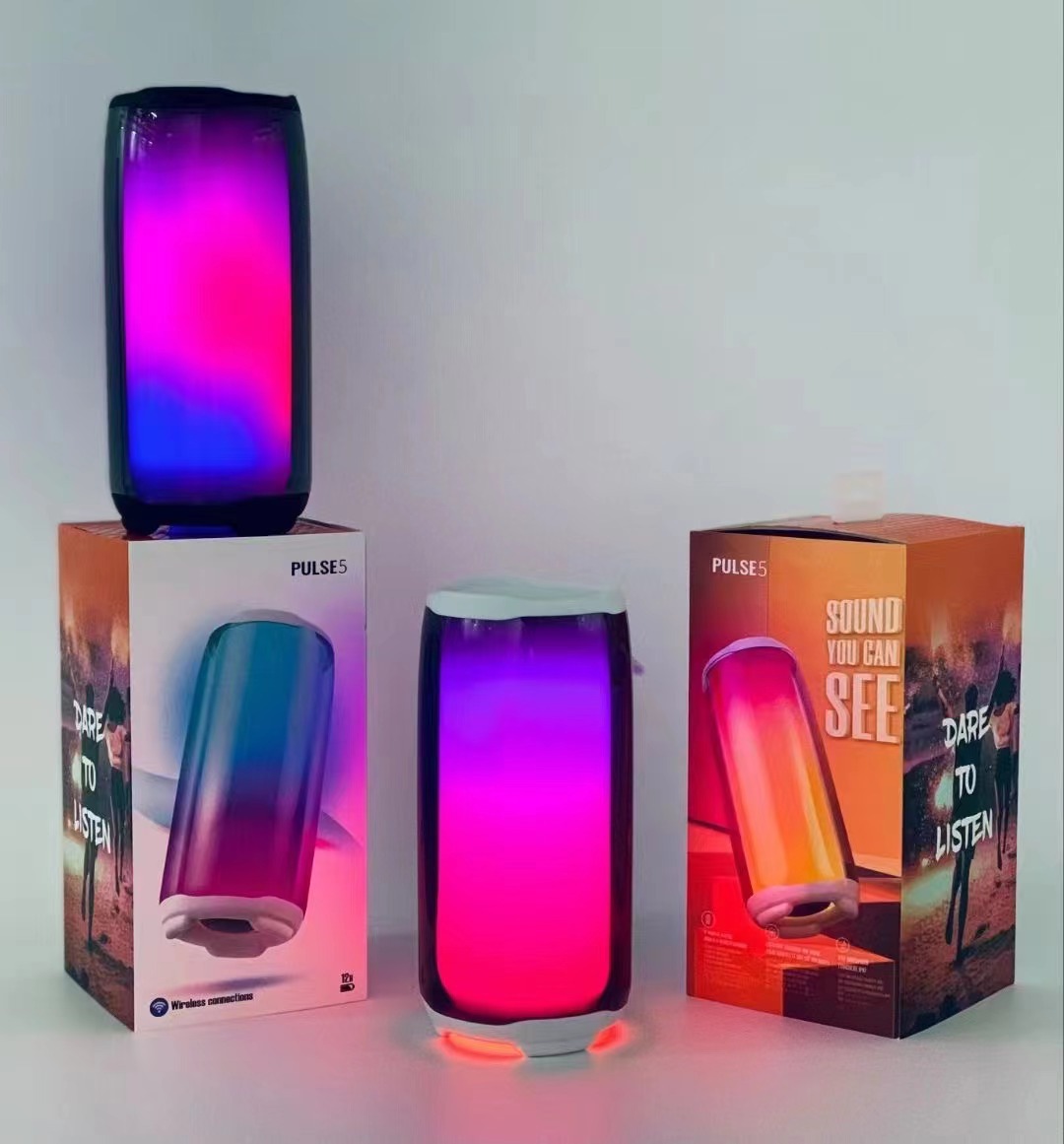 Лучшее качество звука импульсный 5 Jbl оригинальный синий зуб открытый для J Bl водонепроницаемый динамик красочные светодиодные световые колонки