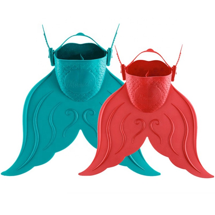 Custom Children kids freediving flippers for swimming mermaid fin
