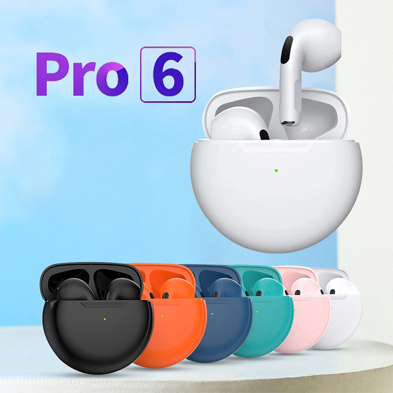 Беспроводные наушники Air Pro 6 TWS с микрофоном Fone BT5.1, спортивные наушники Pro6 J6, гарнитура для OPPO Xiaomi TWS Macaron